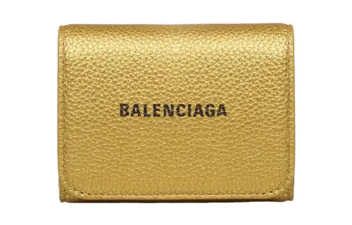 Balenciaga Logo Print Foldover Wallet