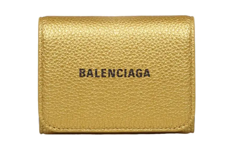 Balenciaga Logo Print Foldover Wallet