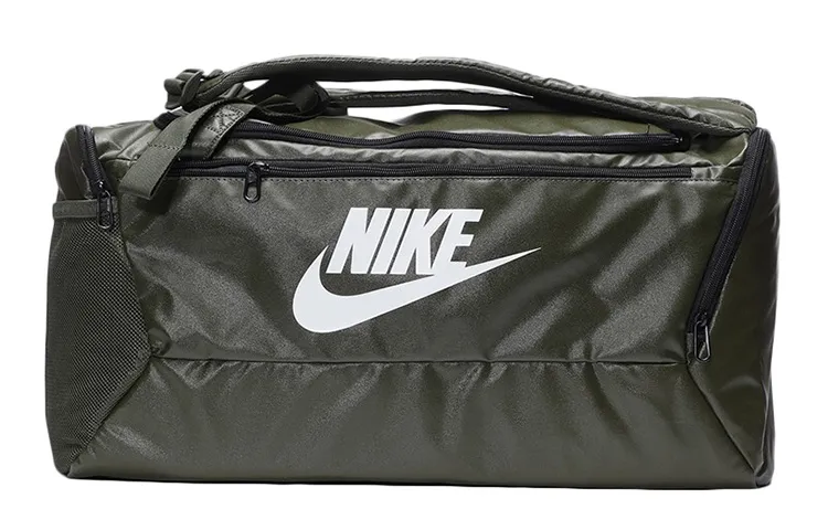 Nike Polyester Sports Bag, Travel Bag, Gym Bag Regular Unisex Khaki Green