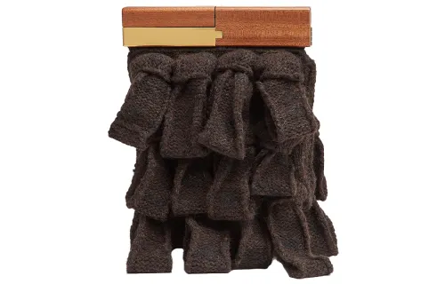 Bottega Veneta Wooden Clutch Women's Black