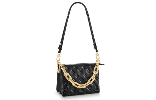 LOUIS VUITTON Coussin Sheepskin Pillow Bag, Chain Bag, Portable Crossbody Bag, Shoulder Bag Women's Black