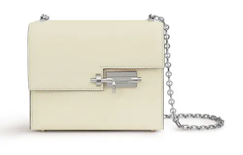 HERMES Verrou Mysore Goat Skin Shoulder Bag Women's I2 Nata Cream White