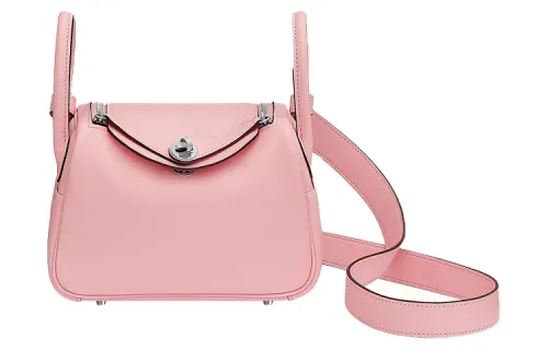 HERMES Lindy Swift Calfskin Handbags 19 Women's 3Q Rose Sakura Cherry Blossom Pink