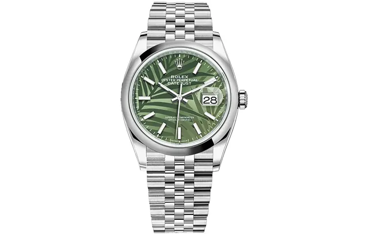 ROLEX Datejust Collection Automatic Mechanical Movement 100m Waterproof Women's Watch 36mm Green Dial