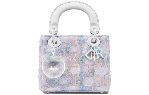 DIOR Lady Dior Fabric Shoulder Bag, Crossbody Bag, Handbag Mini Women's Multicolor