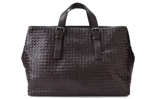 Bottega Veneta Woven Lightweight Calfskin Tote Bag, Shopping Bag, Handbag Women's Dark Brown