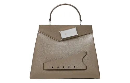 Maison Margiela Adjustable Detachable Strap Goatskin One Shoulder Handbag Women's Umber