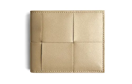 Bottega Veneta Leather Wallet Men's Beige