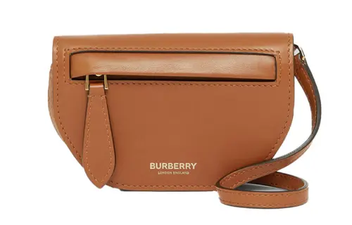 Burberry Leather Shoulder Bag, Crossbody Bag, Clutch Unisex Umber