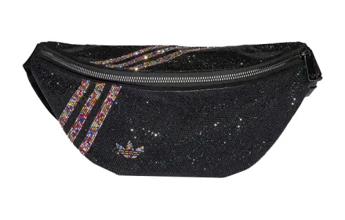 Adidas Originals Trefoil Polyester One Shoulder Crossbody Fanny Pack Regular Women's Black