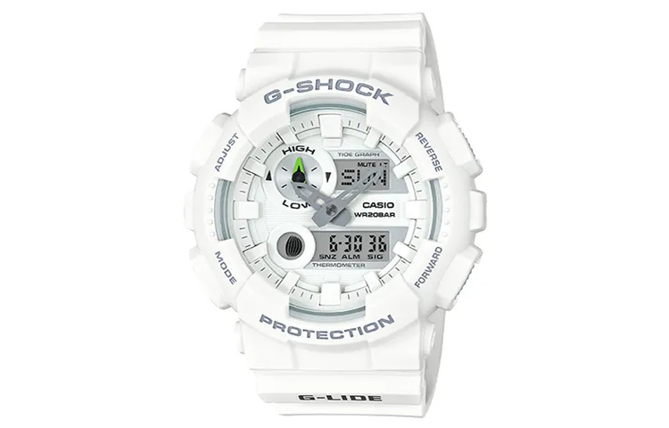CASIO G SHOCK G LIDE Quartz Movement Resin Strap Watch Men's Watches White Dial
