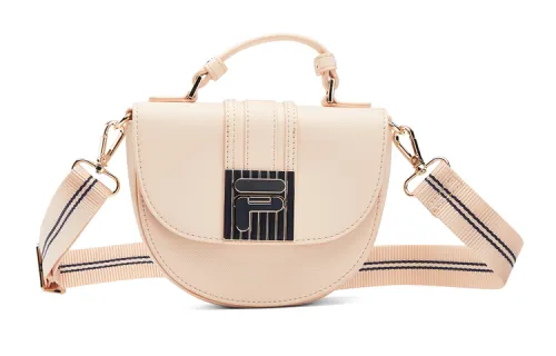 FILA Polyurethane Crossbody Bag, Handbag That Can Be Carried By Hand Regular Women's Apricot