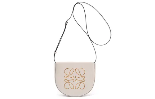 LOEWE Heel Calfskin Horseshoe Bag, Crossbody Bag, Shoulder Bag Women's Oat