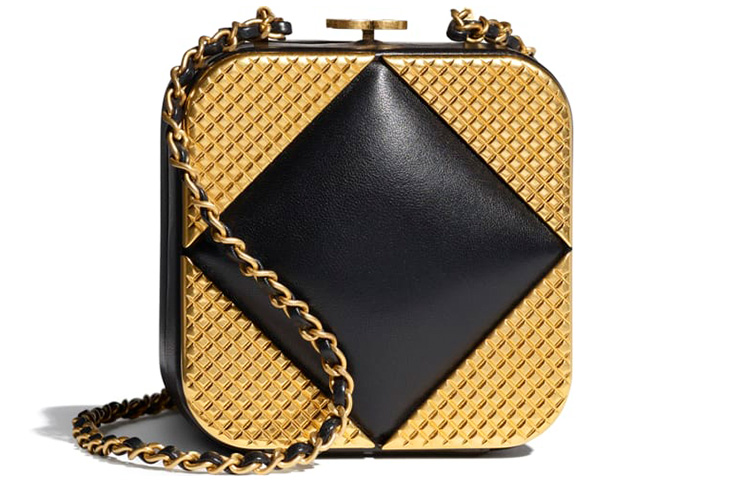 CHANEL Sheepskin Evening Bag, Shoulder Bag, Crossbody Bag Small Women's Black