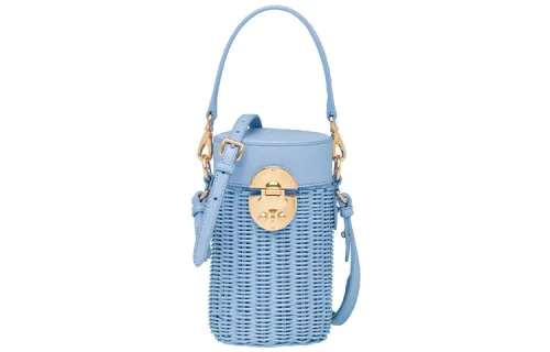 MIU MIU Wicker Portable Crossbody Bag, Shoulder Bag Women's Xingji Blue