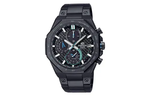 CASIO EDIFICE Collection Quartz Movement Stainless Steel Strap Watch Men's Watches Black Dial