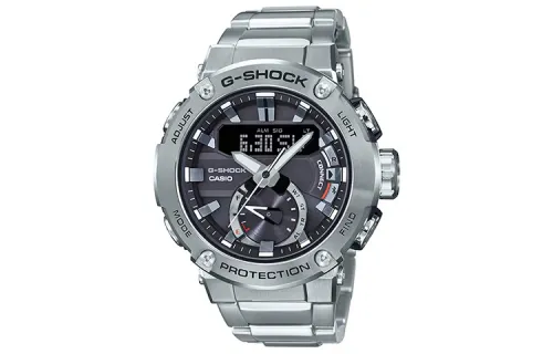 CASIO Men G-STEEL Series Silver Watch