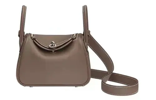 HERMES Lindy Swift Calfskin Handbag 19 Women's 18 Etoupe Elephant Gray