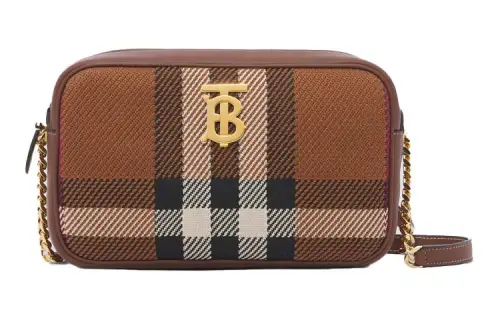 Burberry Lola Bag Wool Camera Bag, Crossbody Bag, Shoulder Bag Women's Birch Brown