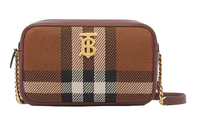 Burberry Lola Bag Wool Camera Bag, Crossbody Bag, Shoulder Bag Women's Birch Brown