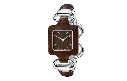 GUCCI 1921 Wrist Watches Quartz Movement Leather Strap Coffee Watch Dial Women's Watch