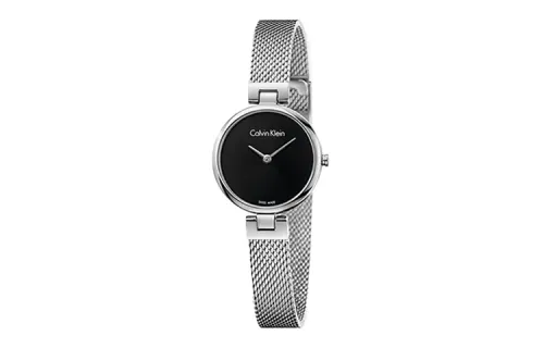 CALVIN KLEIN CK Quartz Pure Collection Wrist Watches Quartz Movement Stainless Steel Watchband Black Dial Women's Watch