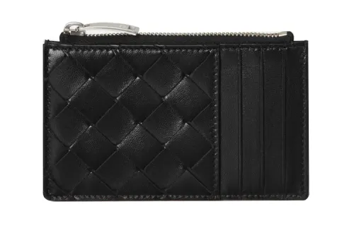 Bottega Veneta Nappa Lambskin Card Holder Women's Black