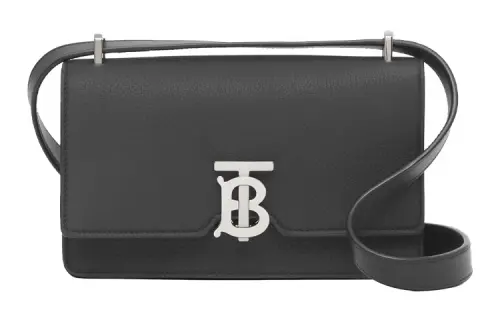 Burberry Robin Grain Leather Shoulder Bag, Crossbody Bag Men's Black