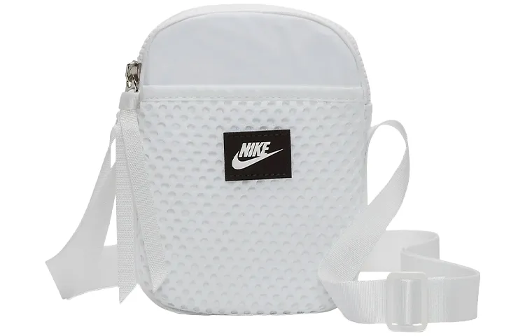 Nike Polyester Shoulder Bag, Crossbody Bag Regular Unisex White