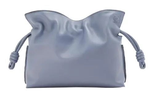 LOEWE Flamenco Nappa Cow Leather Clutch, Shoulder Bag, Crossbody Bag Medium Women's Atlantic Blue