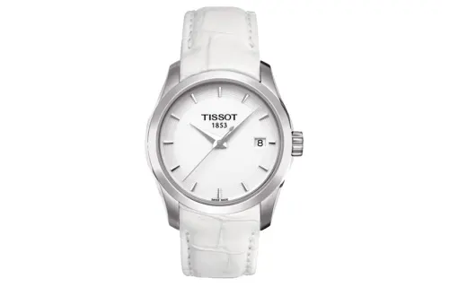 TISSOT Kutu Collection Quartz Movement 100m Waterproof Women's Watch 32mm White Dial Stainless Steel Case