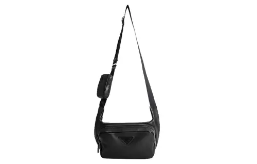 PRADA Calfskin Crossbody Bag Regular Men's Black