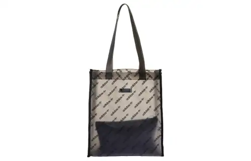 Adidas Originals TPU Tote Bag, Shopping Bag, Shoulder Bag, Handbag Unisex Transparent Black