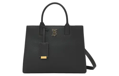 Burberry Brand Logo Leather Frances Bag, Shoulder Bag, Crossbody Bag, Handbag Mini Women's Black
