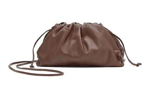 Bottega Veneta Cow Leather Crossbody Bag Mini Women's Brownie
