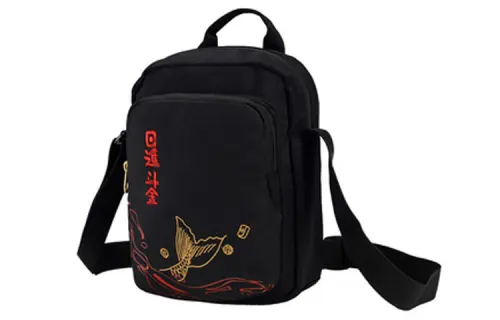 Li Ning Sports Life Collection Earning Money Every Day Polyester Backpack Shoulder Bag Regular Men's Black