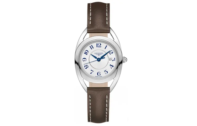LONGINES Rider Collection Quartz Movement Women's Watch 30mm White Dial Genuine Leather Strap