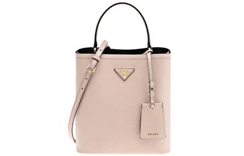 PRADA Cow Leather Handbag, Shoulder Bag, Crossbody Bag Medium Women's Apricot