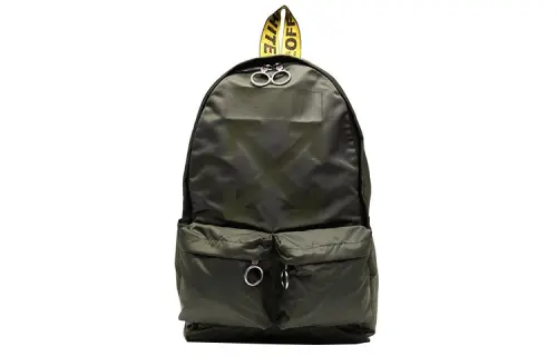 OFF WHITE Travel Arrow Rucksack Backpack Green