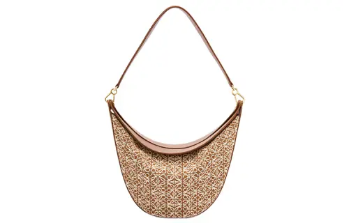 LOEWE Luna Shoulder Bag Anagram Jacquard Tan/Pecan