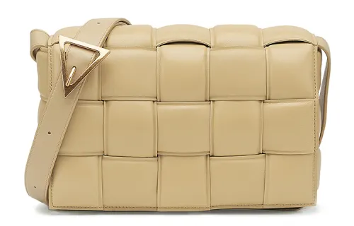 Bottega Veneta Padded Intreccio Cassette Crossbody Bag Porridge