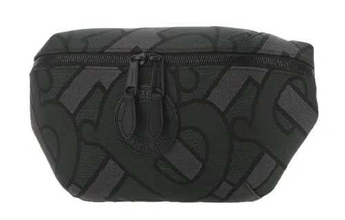 Burberry Zip Closure Embroidery Fabric Crossbody Bag, Fanny Pack Regular Men's Black