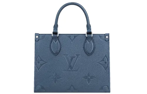 LOUIS VUITTON Grain Embossed Cow Leather Jungle Bag, Tote Bag, Shopping Bag, Handbag, Shoulder Bag Small Women's Blue