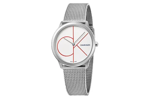 CALVIN KLEIN Wrist Watches Quartz Movement Stainless Steel Strap White Dial Unisex