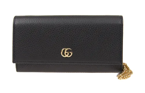 GUCCI GG Marmont Cow Leather Crossbody Bag, Shoulder Bag Women's Black