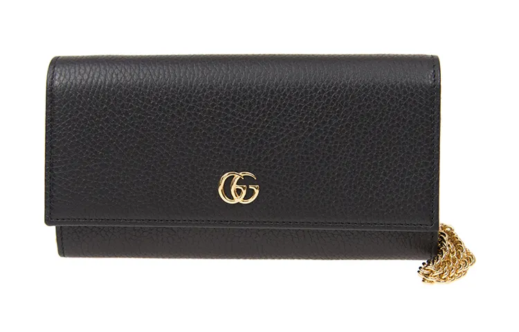 GUCCI GG Marmont Cow Leather Crossbody Bag, Shoulder Bag Women's Black