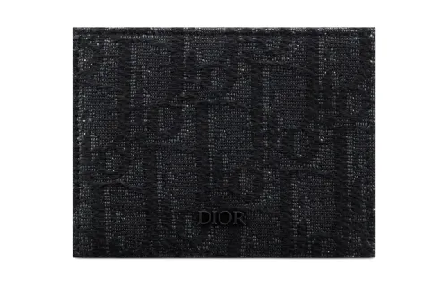 DIOR Technical Fabric Card Holder Unisex Black