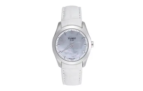TISSOT Kutu Collection Quartz Movement 100m Waterproof Women's Watch 33mm White Dial Stainless Steel Case