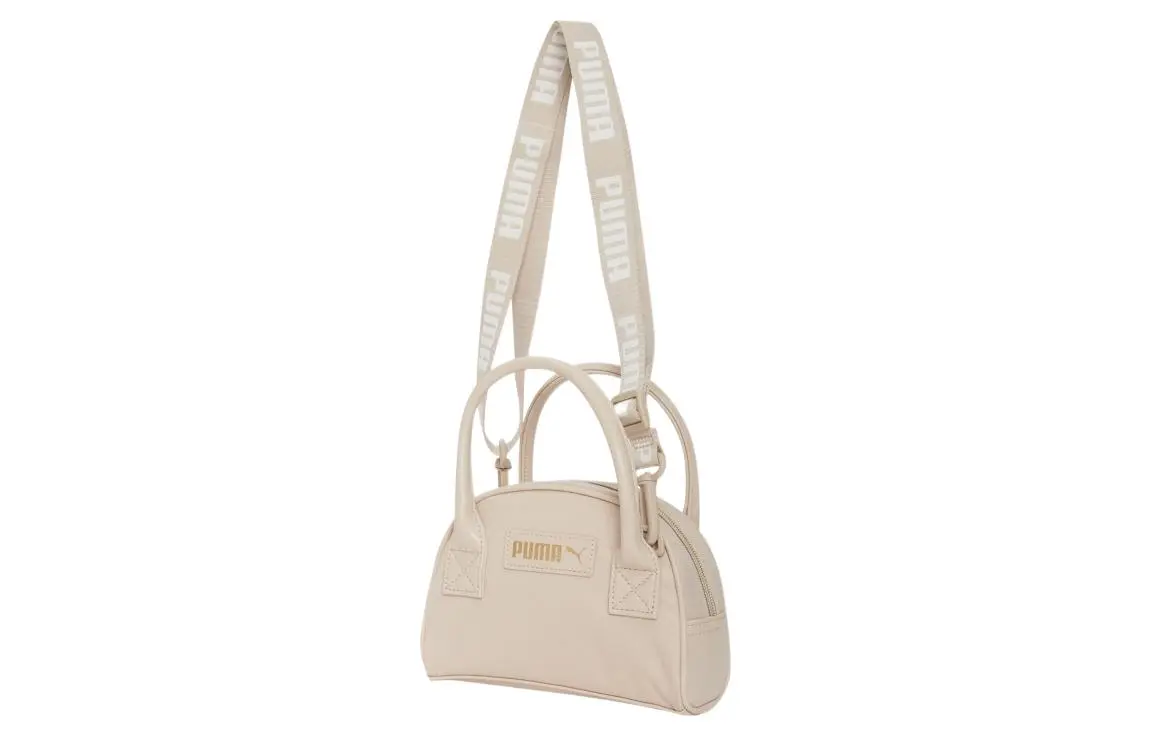 PUMA Fabric+Artificial Leather Handbag, Shoulder Bag, Crossbody Bag Regular Women's Beige