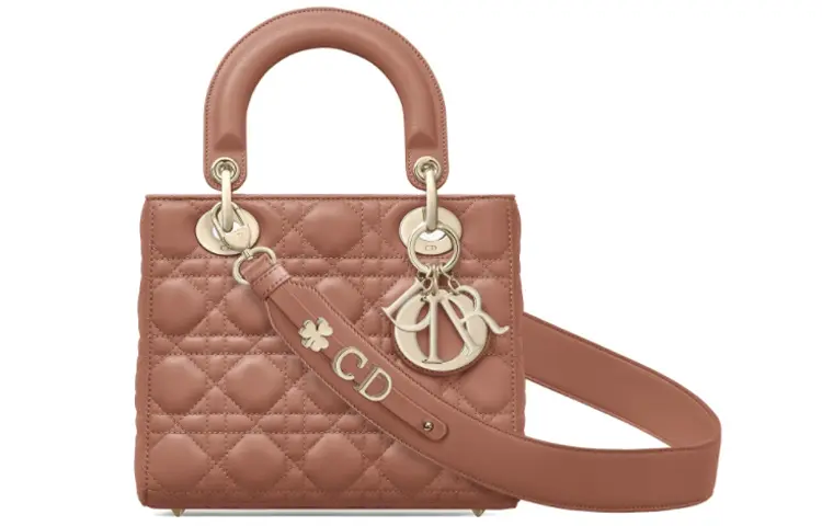 DIOR Lady Dior Sheepskin One Shoulder, Crossbody Bag, Handbag Small Women's Crimson